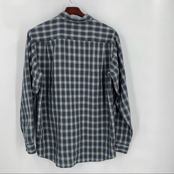 Columbia omni-shield grey plaid button down shirt men’s medium - Picture 4 of 7